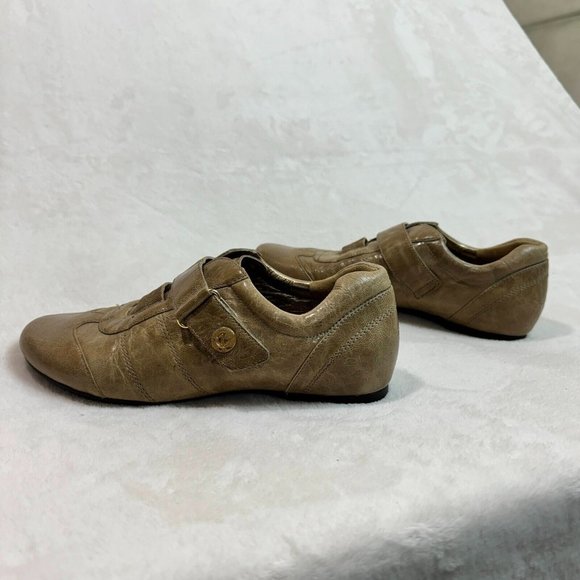 ECCO Women's 38 Elastic Strap Brown Leather Slip-On Comfortable Shoes - Picture 14 of 16